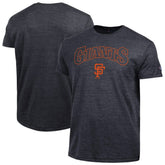 San Francisco Giants Champion Cooperstown Wordmark Lockup Tri-Blend T-Shirt - Black T-shirts