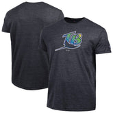 Tampa Bay Rays Champion Cooperstown Logo Tri-Blend T-Shirt - Black T-shirts