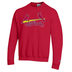 St. Louis Cardinals Champion Powerblend Wordmark Sweatshirt - Red Sweatshirts