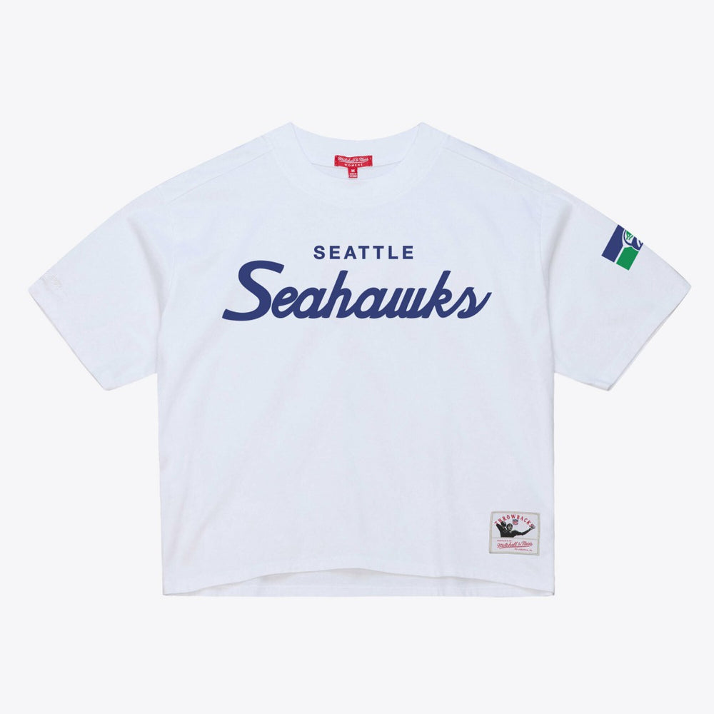 Seattle Seahawks Women's Head Coach Cropped T-Shirt White
