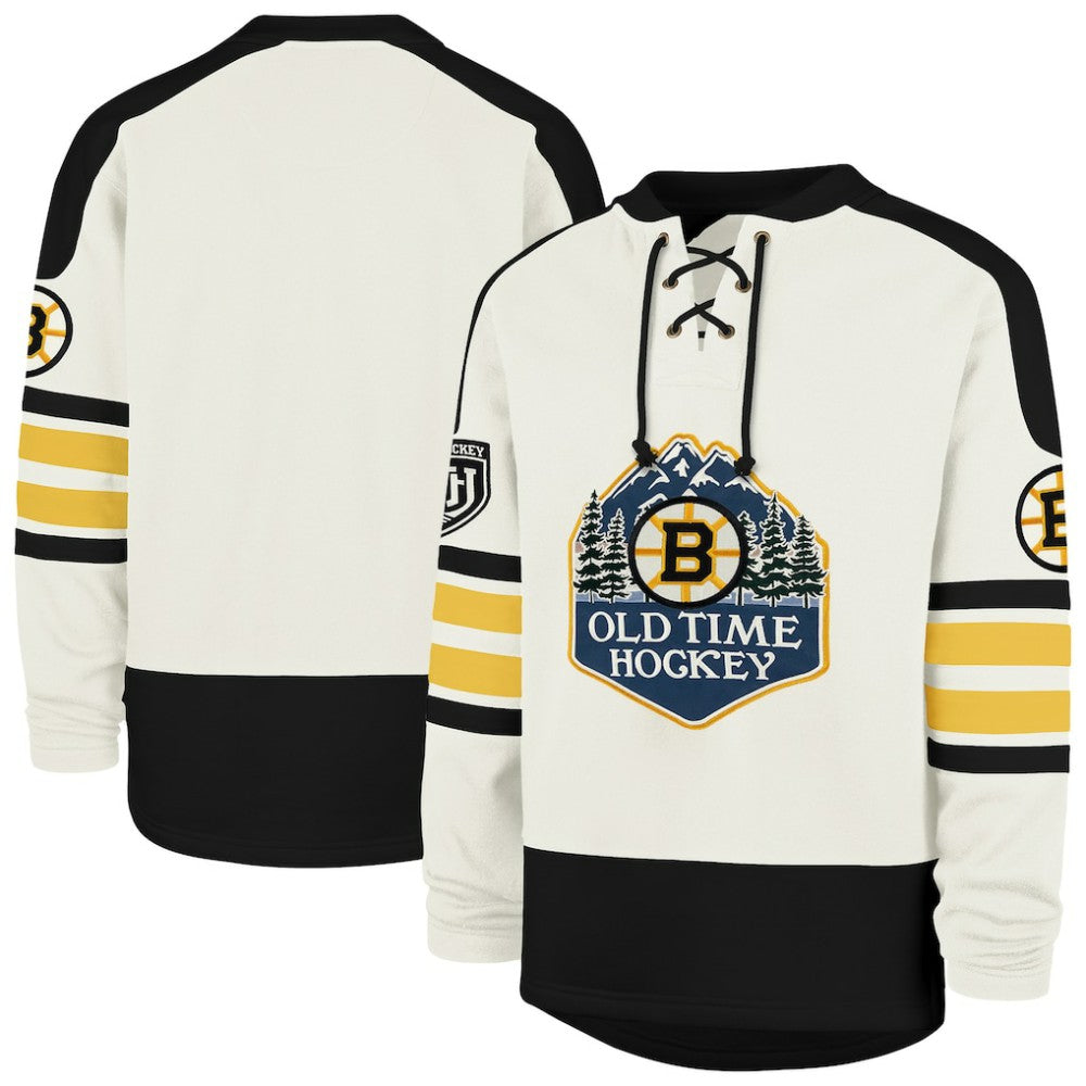 NHL Boston Bruins '47 Pond Hockey Trio Eternal Lacer Sweatshirt - Cream