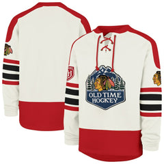 NHL Chicago Blackhawks '47 Pond Hockey Trio Eternal Lacer Sweatshirt - Cream