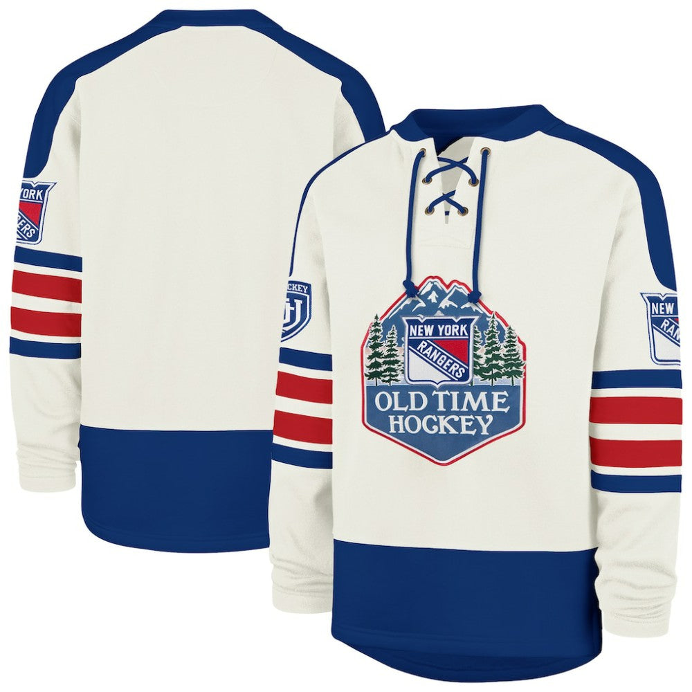 NHL New York Rangers '47 Pond Hockey Trio Eternal Lacer Sweatshirt - Cream