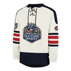 NHL Columbus Blue Jackets '47 Pond Hockey Trio Eternal Lacer Sweatshirt - Cream