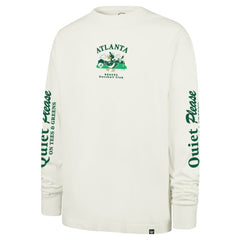Atlanta Braves '47 Quiet Please Foundation Long Sleeve T-Shirt - Cream T-shirts