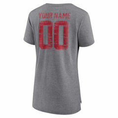 Arizona Diamondbacks Women's Heritage Personalized Any Name & Number Tri-Blend T-Shirt - Gray T-shirts