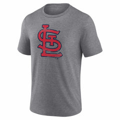 St. Louis Cardinals Heritage Personalized Any Name & Number Tri-Blend T-Shirt - Gray T-shirts