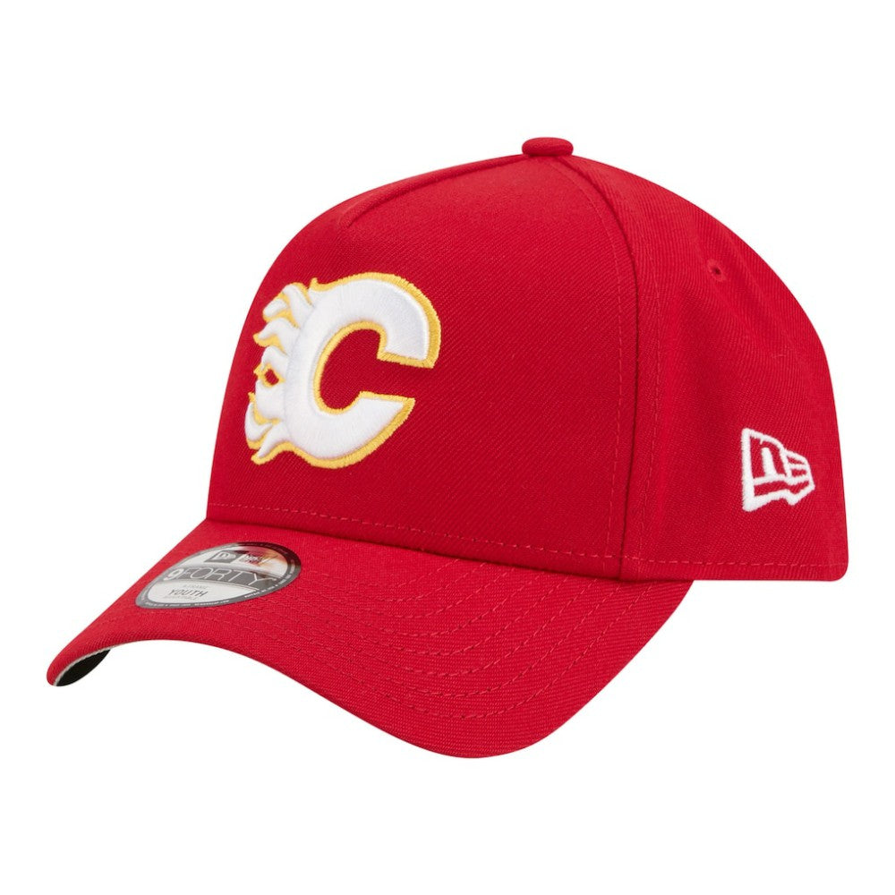 NHL Calgary Flames New Era Youth 9FORTY A-Frame Adjustable Hat - Red