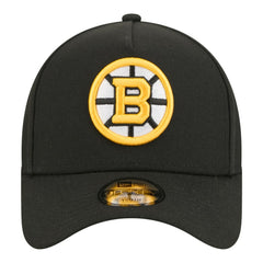 NHL Boston Bruins New Era Youth 9FORTY A-Frame Adjustable Hat - Black