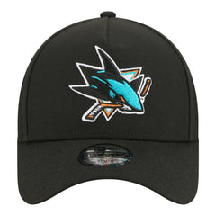 NHL San Jose Sharks New Era Youth 9FORTY A-Frame Adjustable Hat - Black