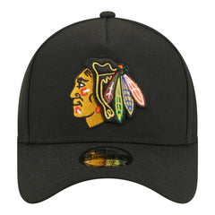 NHL Chicago Blackhawks New Era Youth 9FORTY A-Frame Adjustable Hat - Black