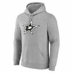 NHL,Custom Dallas Stars Big & Tall Personalized Name & Number Monochrome Pullover Hoodie - Gray