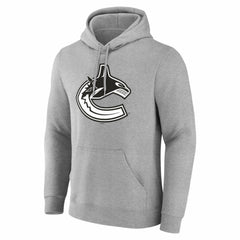 NHL,Custom Vancouver Canucks Big & Tall Personalized Name & Number Monochrome Pullover Hoodie - Gray