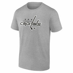 NHL,Custom Washington Capitals Big & Tall Personalized Name & Number Monochrome T-Shirt - Gray