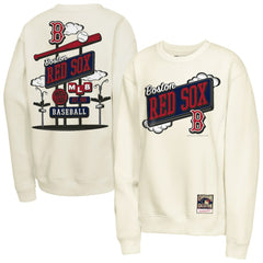 Boston Red Sox Mitchell & Ness Youth Retro Billboard Sweatshirt - Natural Sweatshirts