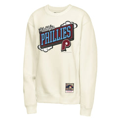 Philadelphia Phillies Mitchell & Ness Youth Retro Billboard Sweatshirt - Natural Sweatshirts