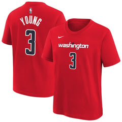 Trae Young Washington Wizards Youth 2026 Name & Number T-Shirt Red