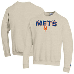 New York Mets Champion Eco Powerblend Sweatshirt - Oatmeal Sweatshirts