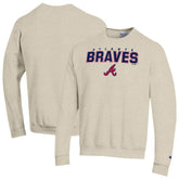 Atlanta Braves Champion Eco Powerblend Sweatshirt - Oatmeal Sweatshirts