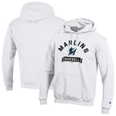 Miami Marlins Champion Eco Powerblend Hoodie - White Hoodies