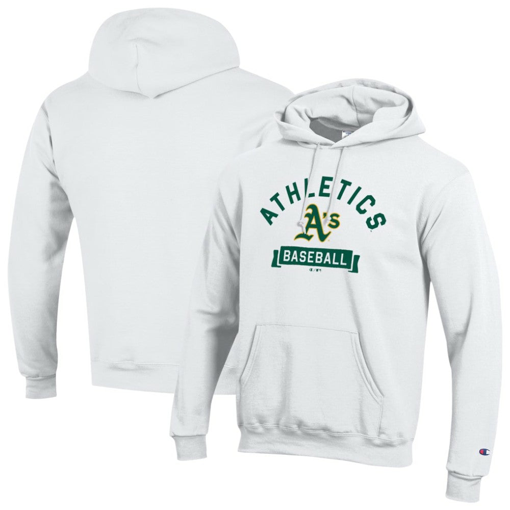 Athletics Champion Eco Powerblend Hoodie - White Hoodies