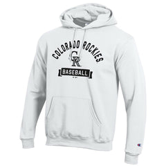 Colorado Rockies Champion Eco Powerblend Hoodie - White Hoodies