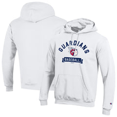 Cleveland Guardians Champion Eco Powerblend Hoodie - White Hoodies