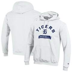 Detroit Tigers Champion Eco Powerblend Hoodie - White Hoodies