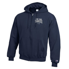 New York Yankees Champion Eco Powerblend Full-Zip Hoodie - Navy Hoodies