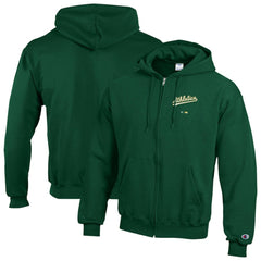 Athletics Champion Eco Powerblend Full-Zip Hoodie - Green Hoodies
