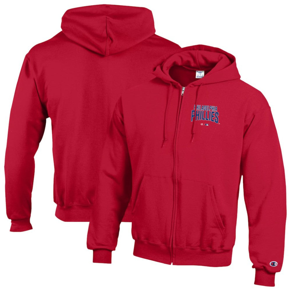 Philadelphia Phillies Champion Eco Powerblend Full-Zip Hoodie - Red Hoodies