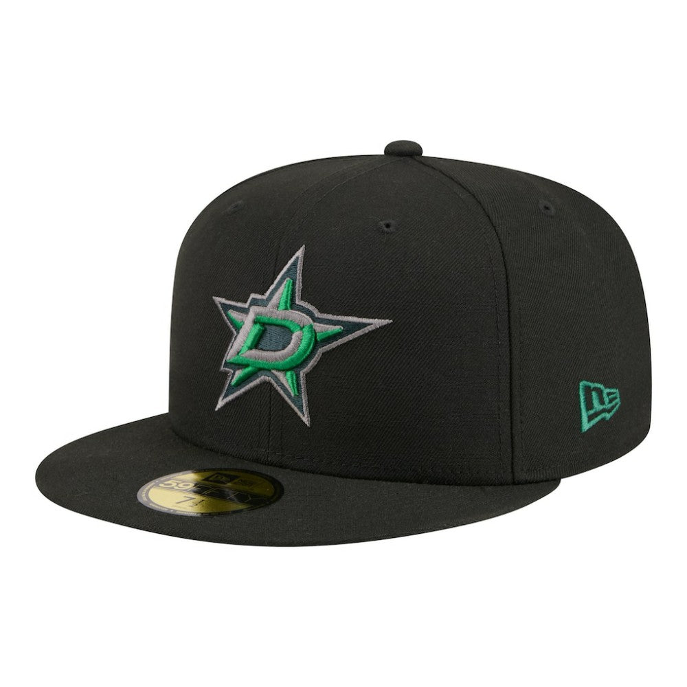 NHL Dallas Stars New Era Color Pop 59FIFTY Fitted Hat - Black