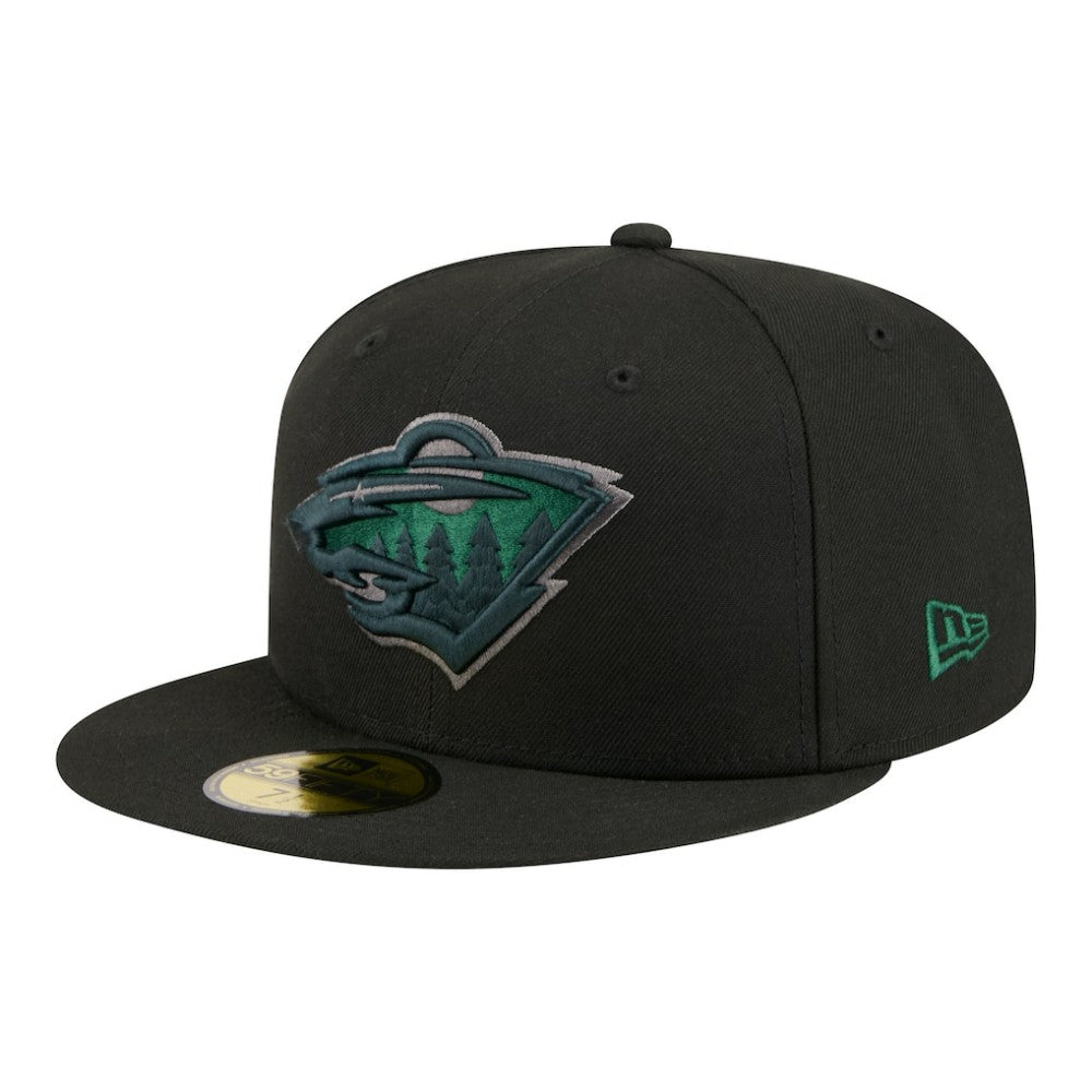 NHL Minnesota Wild New Era Color Pop 59FIFTY Fitted Hat - Black