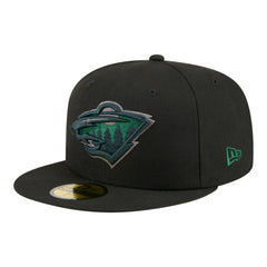 NHL Minnesota Wild New Era Color Pop 59FIFTY Fitted Hat - Black
