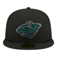 NHL Minnesota Wild New Era Color Pop 59FIFTY Fitted Hat - Black