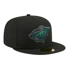 NHL Minnesota Wild New Era Color Pop 59FIFTY Fitted Hat - Black