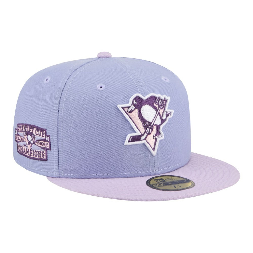 NHL Pittsburgh Penguins New Era Lavender Bloom 59FIFTY Fitted Hat - Light Purple/Purple