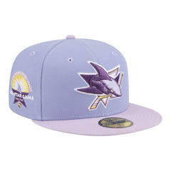 NHL San Jose Sharks New Era Lavender Bloom 59FIFTY Fitted Hat - Light Purple/Purple