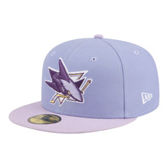NHL San Jose Sharks New Era Lavender Bloom 59FIFTY Fitted Hat - Light Purple/Purple