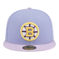 NHL Boston Bruins New Era Lavender Bloom 59FIFTY Fitted Hat - Light Purple/Purple