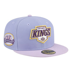 NHL Los Angeles Kings New Era Lavender Bloom 59FIFTY Fitted Hat - Light Purple/Purple