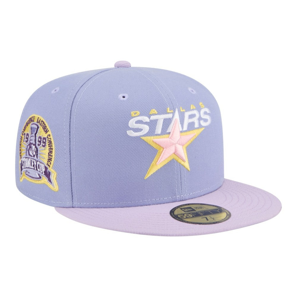 NHL Dallas Stars New Era Lavender Bloom 59FIFTY Fitted Hat - Light Purple/Purple