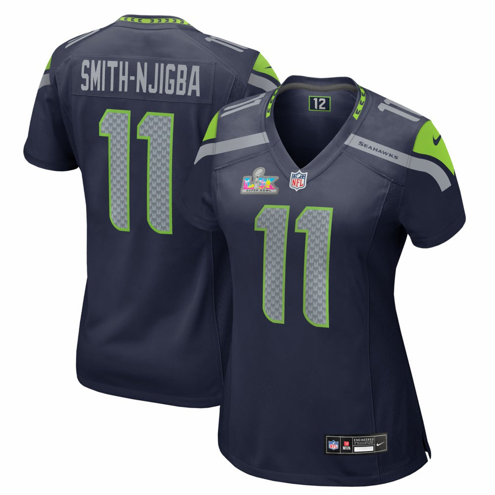 NFL Jaxon Smith-Njigba Seattle Seahawks Women's Super Bowl LX Patch Game Jersey - College Navy