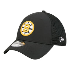 NHL Boston Bruins New Era Logo 39THIRTY Flex Hat - Black