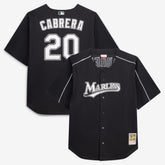 MLB Miguel Cabrera Miami Marlins Mitchell & Ness Big & Tall Cooperstown Mesh Batting Practice Jersey - Black