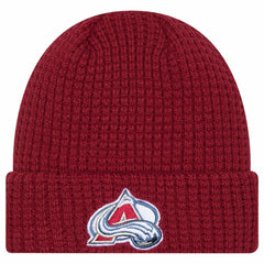 NHL Colorado Avalanche New Era Waffle Cuffed Knit Hat - Burgundy