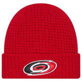NHL Carolina Hurricanes New Era Waffle Cuffed Knit Hat - Red