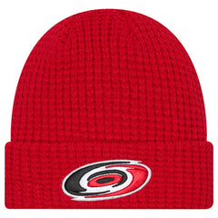 NHL Carolina Hurricanes New Era Waffle Cuffed Knit Hat - Red