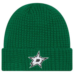 NHL Dallas Stars New Era Waffle Cuffed Knit Hat - Kelly Green
