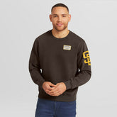 San Diego Padres Darius Rucker Collection by Fanatics Washed Crew Neck Pullover Sweatshirt - Brown Pullover